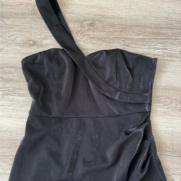 Lulus one shoulder asymmetrical black mini dress medium - Picture 9 of 13